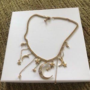 Moon necklace color gold